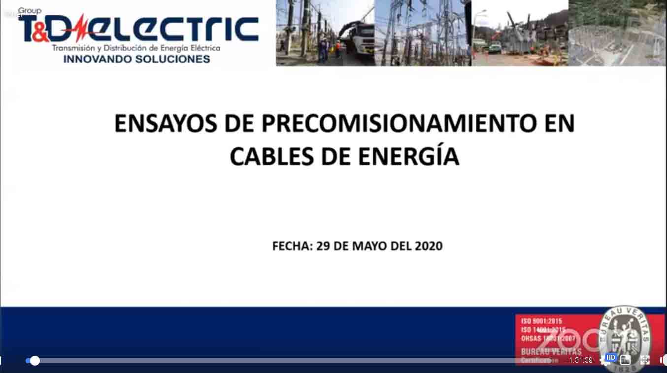 Ensayos de Comisionamiento en Cables de Energía
